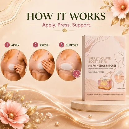 ✨ Breast Volume Boost & Firm Micro-Needle Patches