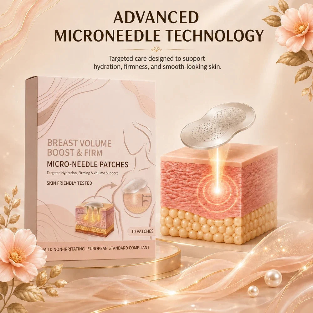 ✨ Breast Volume Boost & Firm Micro-Needle Patches