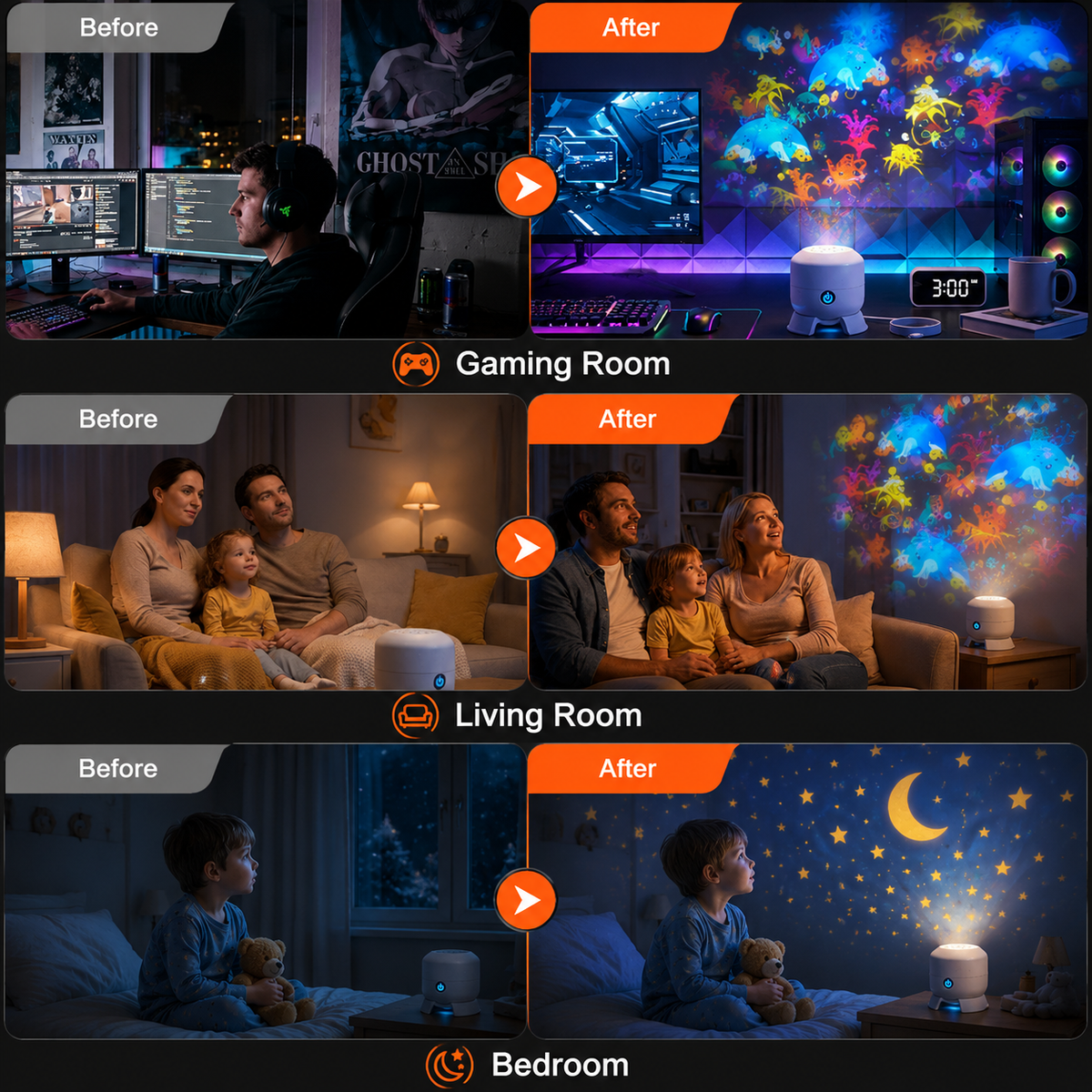 🔥60%OFF - AquaWorld™ Ocean Night Light Projector