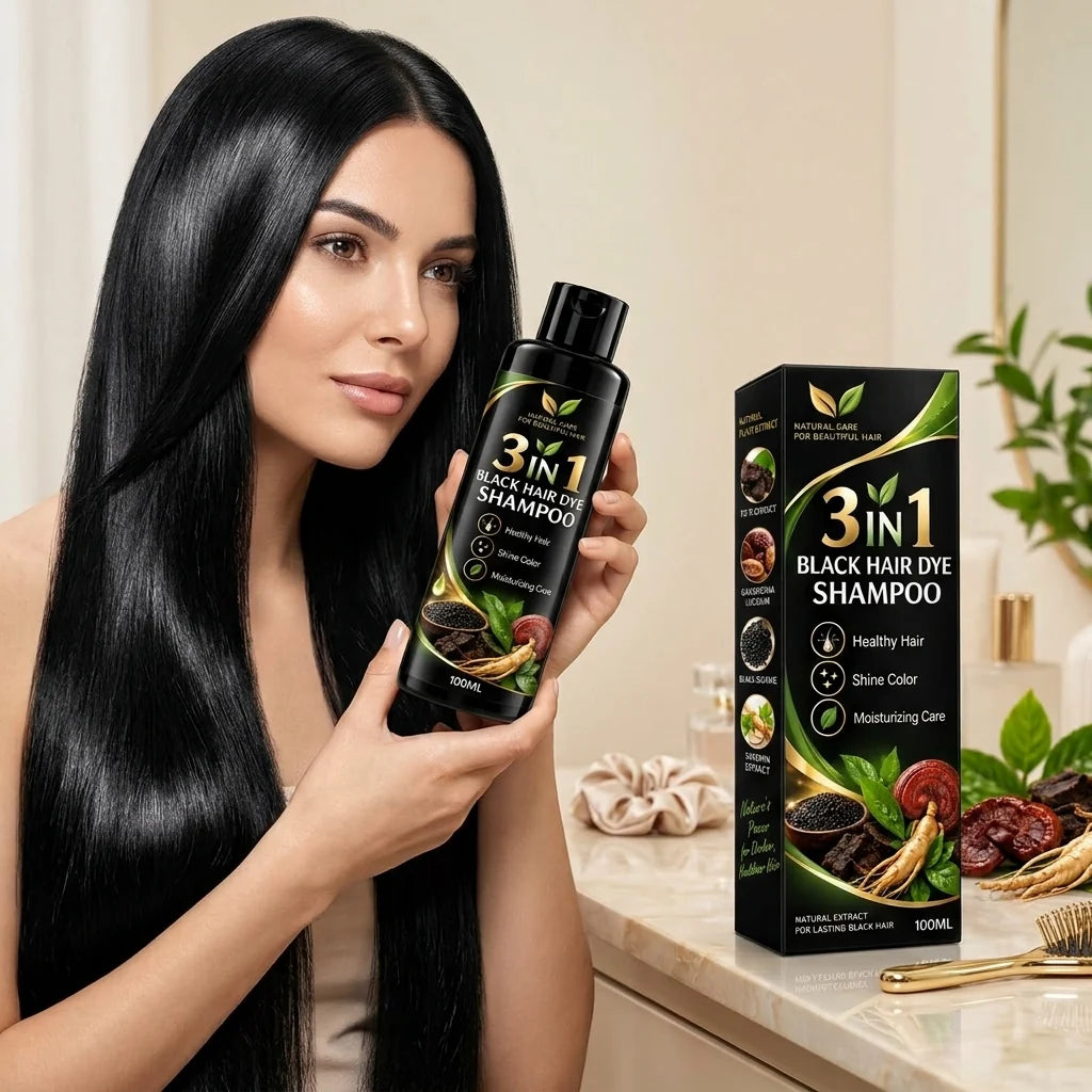 3 In 1 Black Hair Dye Shampoo (BUY 1 GET 1 FREE)